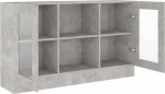 Βιτρίνα Σαλονιού Γκρι Σκυροδέματος 120x30.5x70cm