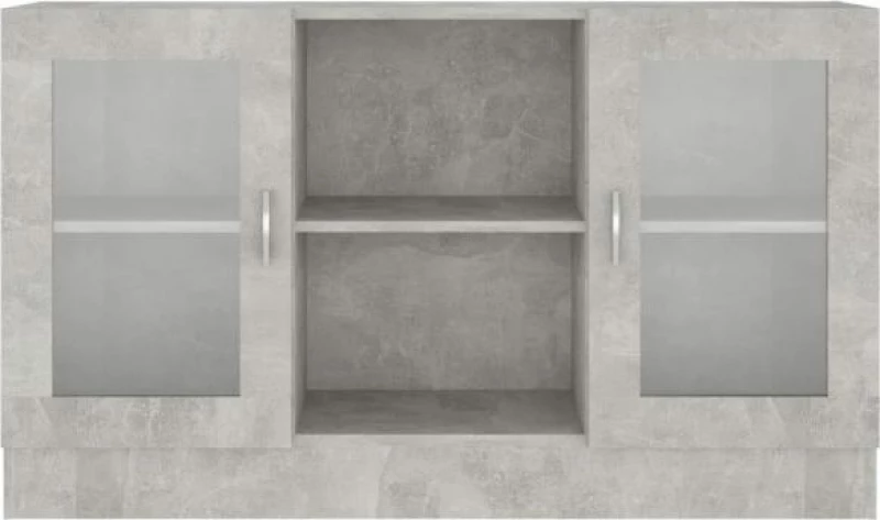 Βιτρίνα Σαλονιού Γκρι Σκυροδέματος 120x30.5x70cm