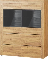 Βιτρίνα Σαλονιού Leon Φυσικό 119x40x148cm