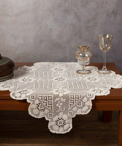 Silk Fashion Καρέ Πλεκτό 60x60 4567 Μπεζ