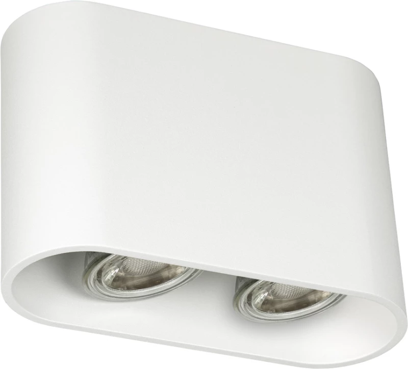 VK Lighting 03108CE/W Διπλό Σποτ με Ντουί GU10 σε Λευκό Χρώμα