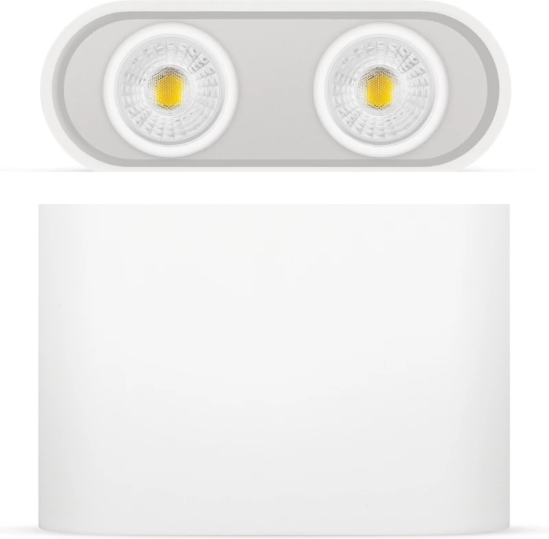 VK Lighting 03108CE/W Διπλό Σποτ με Ντουί GU10 σε Λευκό Χρώμα