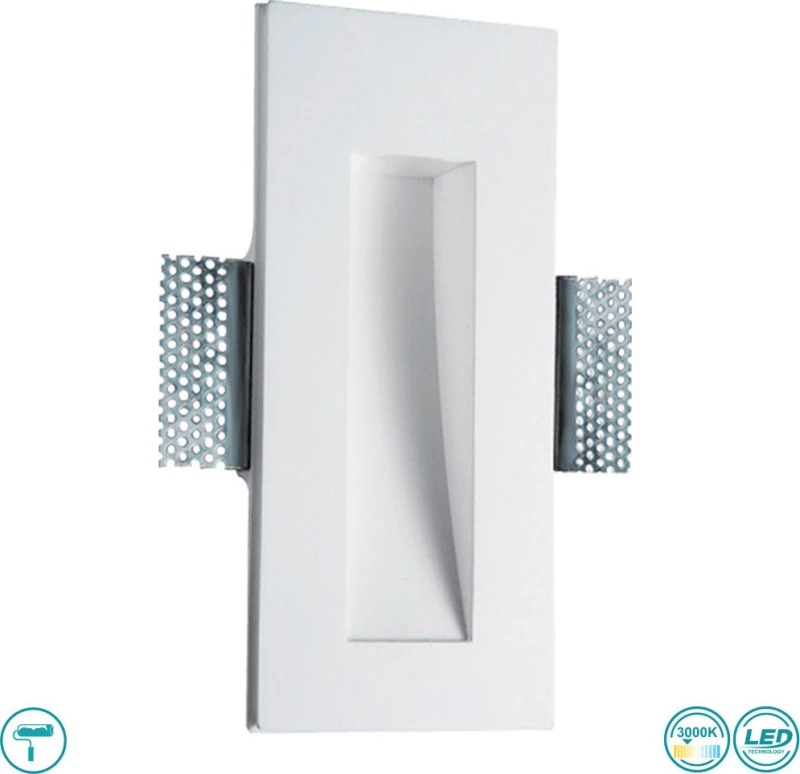 Viokef LED Γύψινο Σποτ Χωνευτό Aster 1W 3000K 75lm 11x25cm Λευκό