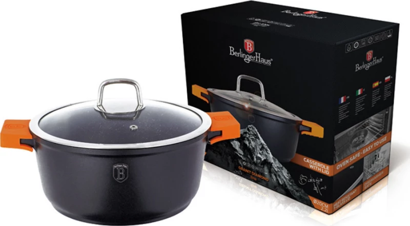 Berlinger Haus Granit Diamond Line Βαθιά Κατσαρόλα από Αλουμίνιο 2.2lt / 20cm