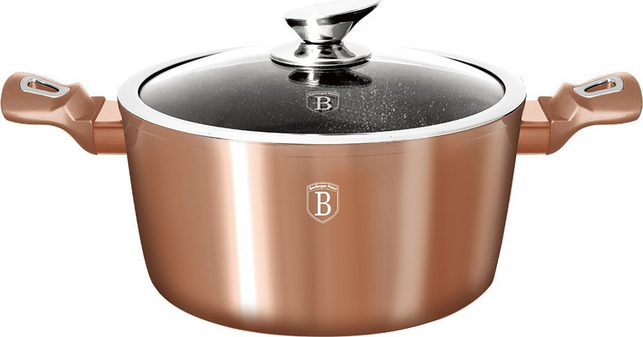 Berlinger Haus Metallic Line Βαθιά Κατσαρόλα από Αλουμίνιο 2.5lt / 20cm Rose Gold Collection
