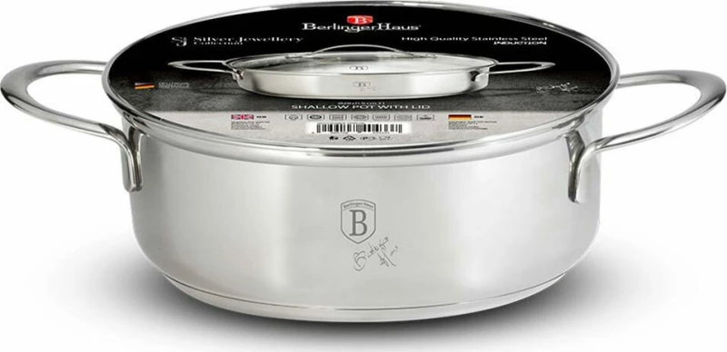 Berlinger Haus Silver Jewellery Collection Ανοξείδωτη Ρηχή Κατσαρόλα 10lt / 32cm