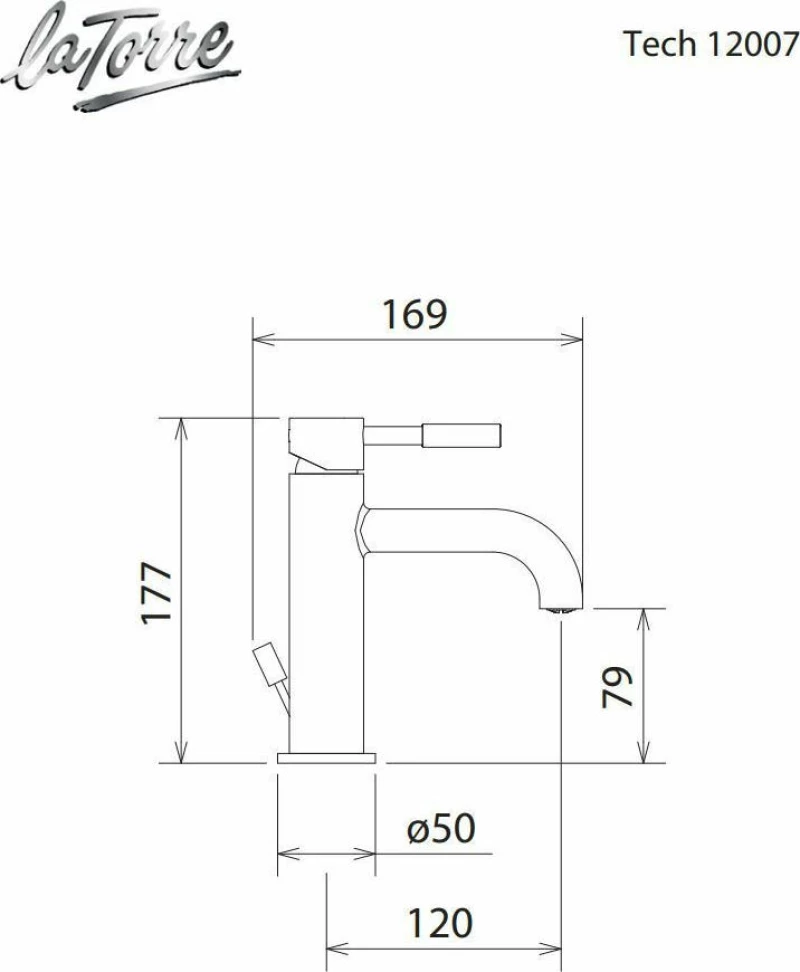 La Torre Tech 12007-300 Αναμεικτική Μπαταρία Νιπτήρα White Matt