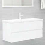 vidaXL 3071657 Ντουλάπι Μπάνιου 100x38.5x45cm Λευκό