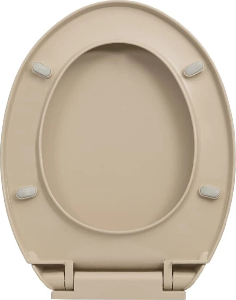 vidaXL 145820 Καπάκι Λεκάνης Soft Close Πλαστικό 46x34cm Μπεζ