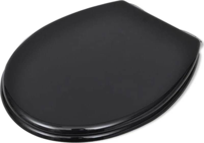 vidaXL S/2 Καπάκι Λεκάνης Soft Close Ξύλινο 42.5x36cm Μαύρο