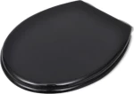 vidaXL S/2 Καπάκι Λεκάνης Soft Close Ξύλινο 42.5x36cm Μαύρο