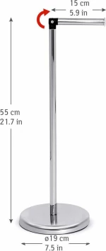 T11953 Χαρτοθήκη Δαπέδου Inox Ασημί