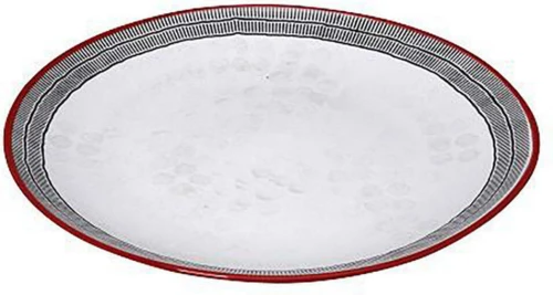 Espiel Roma Πιάτο Ρηχό από Πορσελάνη Μαύρο Κόκκινο με Διάμετρο 27cm