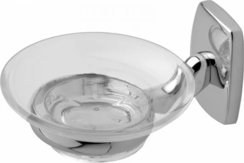 Gloria Hotelia 03-8080 Σαπουνοθήκη Επιτοίχια Γυάλινη Ασημί