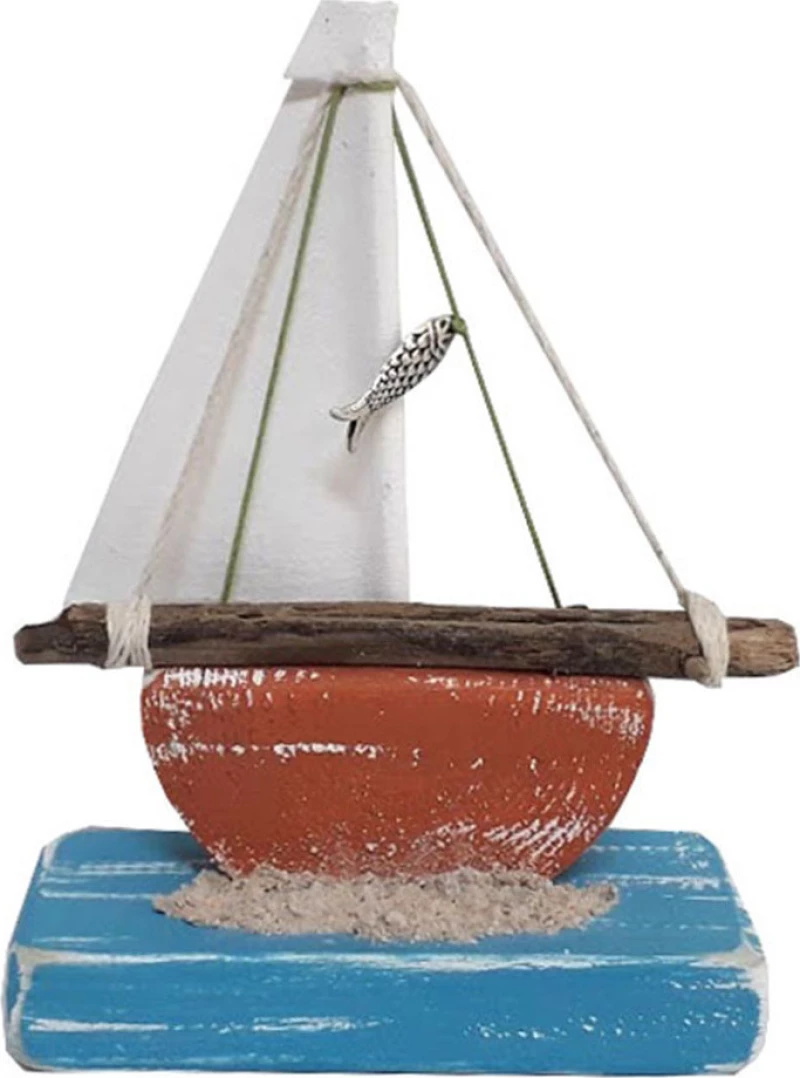 Kapadakis Wood Art Διακοσμητικό Καράβι Ξύλινο 6x5x11cm
