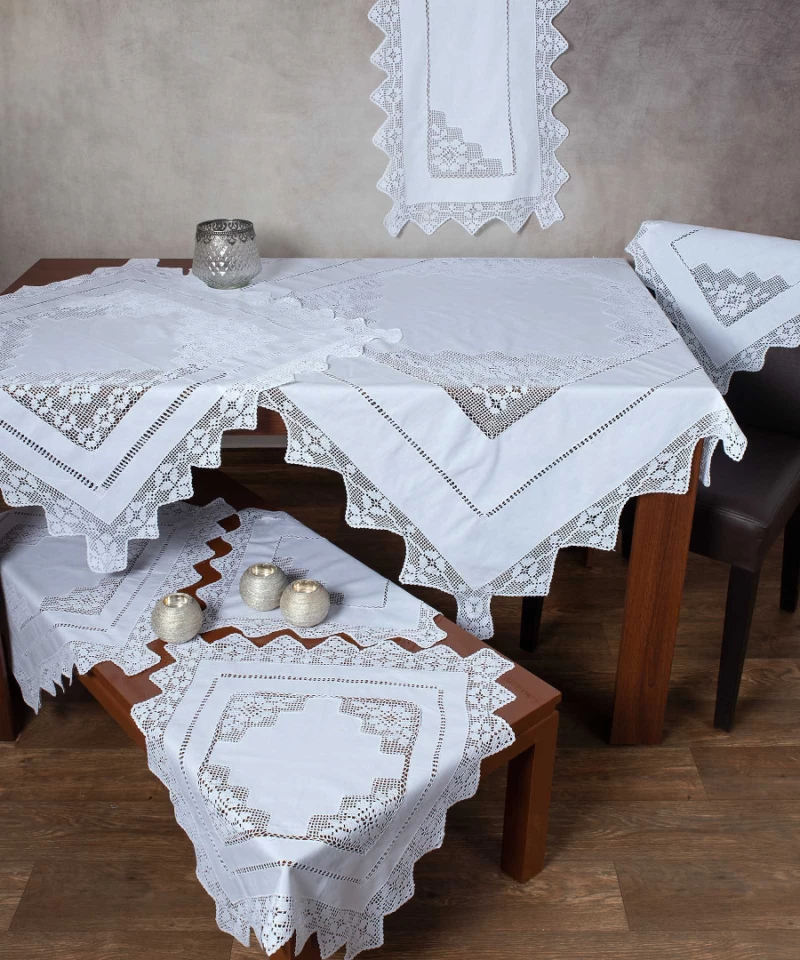 Silk Fashion Τραπεζομάντηλο Ροτόντα Πλεκτό 170cm 2540