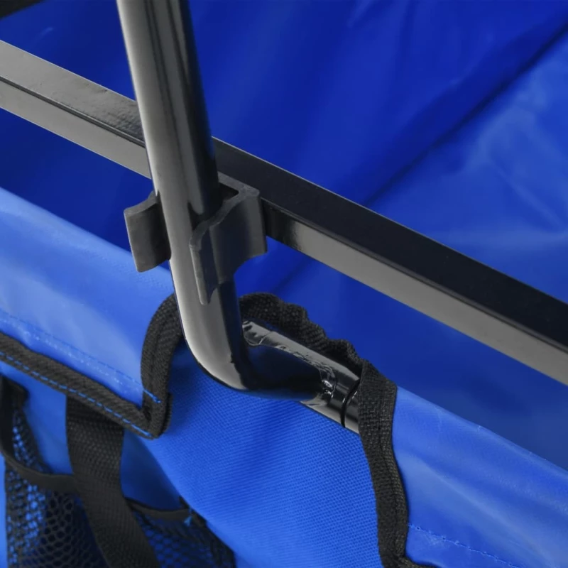 vidaXL 147590 Καρότσι Μεταφοράς 75kg Πτυσσόμενο Μπλε Ατσάλινο