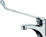 Karag Rivoli 7952L Αναμεικτική Μπαταρία Νιπτήρα ΑΜΕΑ Ασημί