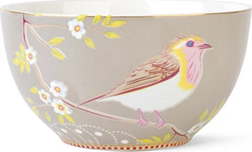 PiP Studio Early Bird Σαλατιέρα από Πορσελάνη Khaki 15x15x8cm