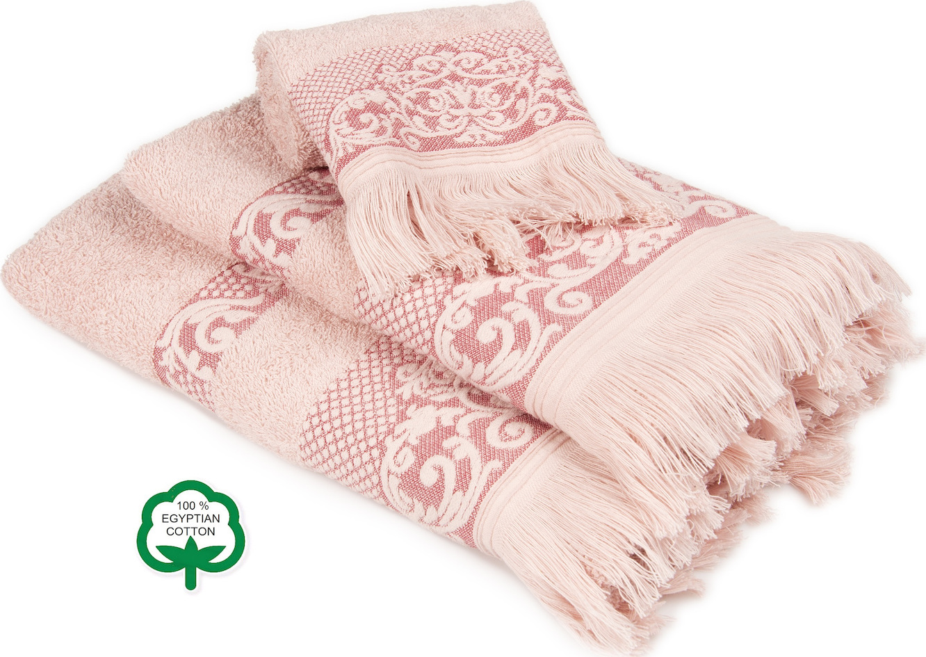 Dimcol Σετ Πετσέτες 3τμχ Ίσιδα 02 Ροζ