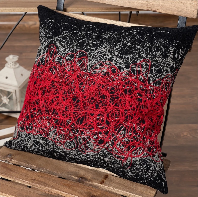 Silk Fashion Διακοσμητική Μαξιλαροθήκη 45x45 Mk12 Κόκκινο
