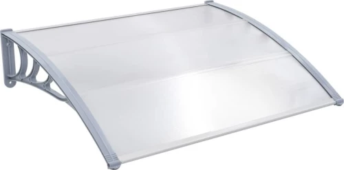 vidaXL Στέγαστρο Πόρτας 120 x 100 εκ. Πλαστικό Γκρι 45628