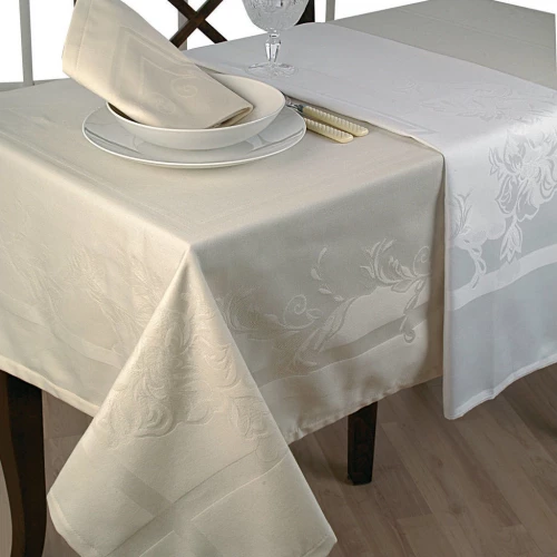 Viopros Τραπεζομάντηλο 160x160 Πανώ Εκρού