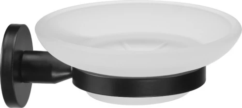 Verdi Omicron 3020605 Σαπουνοθήκη Επιτοίχια Γυάλινη Black Matt