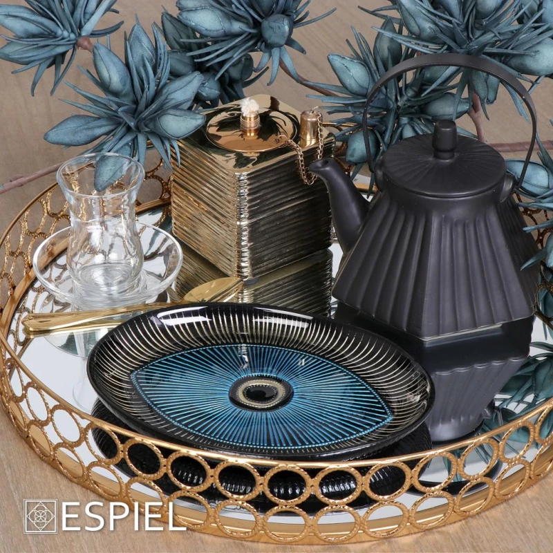 Espiel Τσαγιέρα Κεραμική Μαύρη 620ml