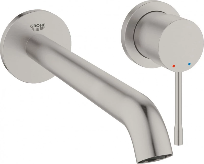 Grohe Essence Super Steel Μπαταρία Νιπτήρος Τοίχου 23cm 19967DC1