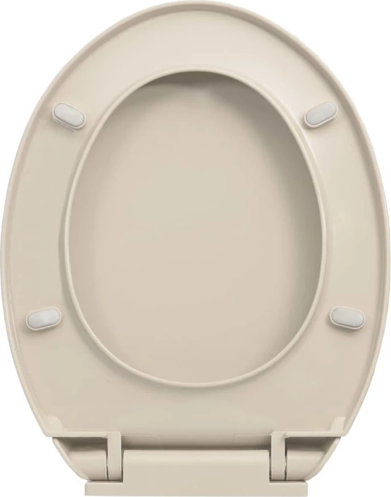 vidaXL 145818 Καπάκι Λεκάνης Soft Close Πλαστικό 46x34cm Μπεζ