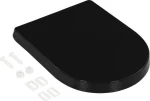 vidaXL 145022 Καπάκι Λεκάνης Soft Close Πλαστικό 45x35cm Μαύρο