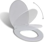 vidaXL 141762 Καπάκι Λεκάνης Soft Close Πλαστικό 46x34cm Λευκό
