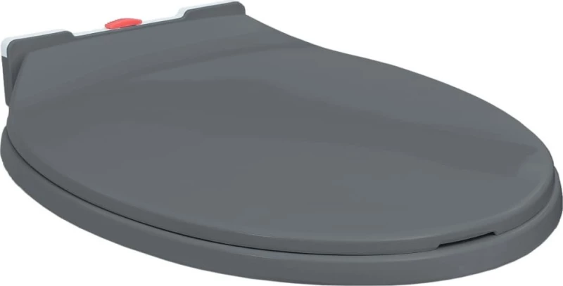 vidaXL 145817 Καπάκι Λεκάνης Soft Close Πλαστικό 46x34cm Γκρι