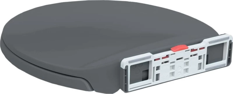 vidaXL 145817 Καπάκι Λεκάνης Soft Close Πλαστικό 46x34cm Γκρι