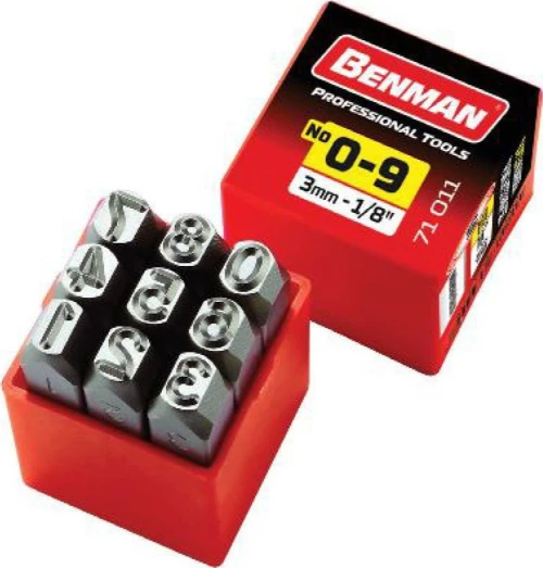 Benman Χτυπητοί Αριθμοί Σετ 9 Τεμ - 6mm (71013)