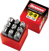 Benman Χτυπητοί Αριθμοί Σετ 9 Τεμ - 6mm (71013)