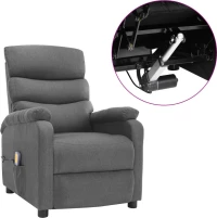 Πολυθρόνα Relax Massage Ανοιχτό Γκρι 72x96x98cm