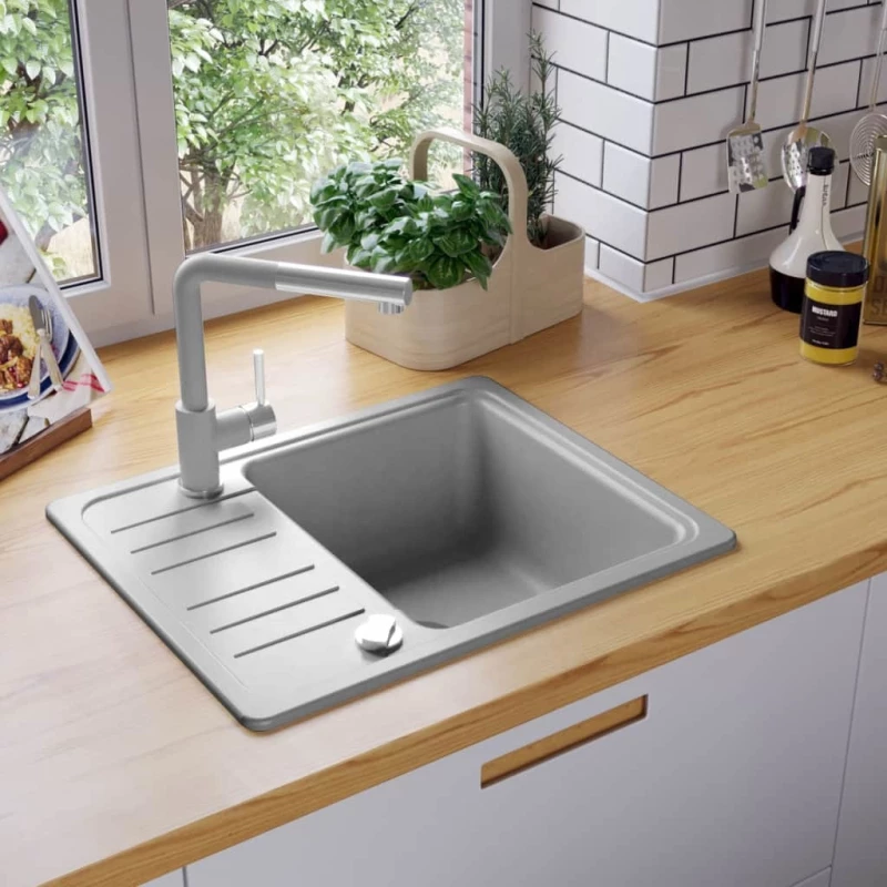 vidaXL 142953 Ένθετος Νεροχύτης 57.5x46cm Grey
