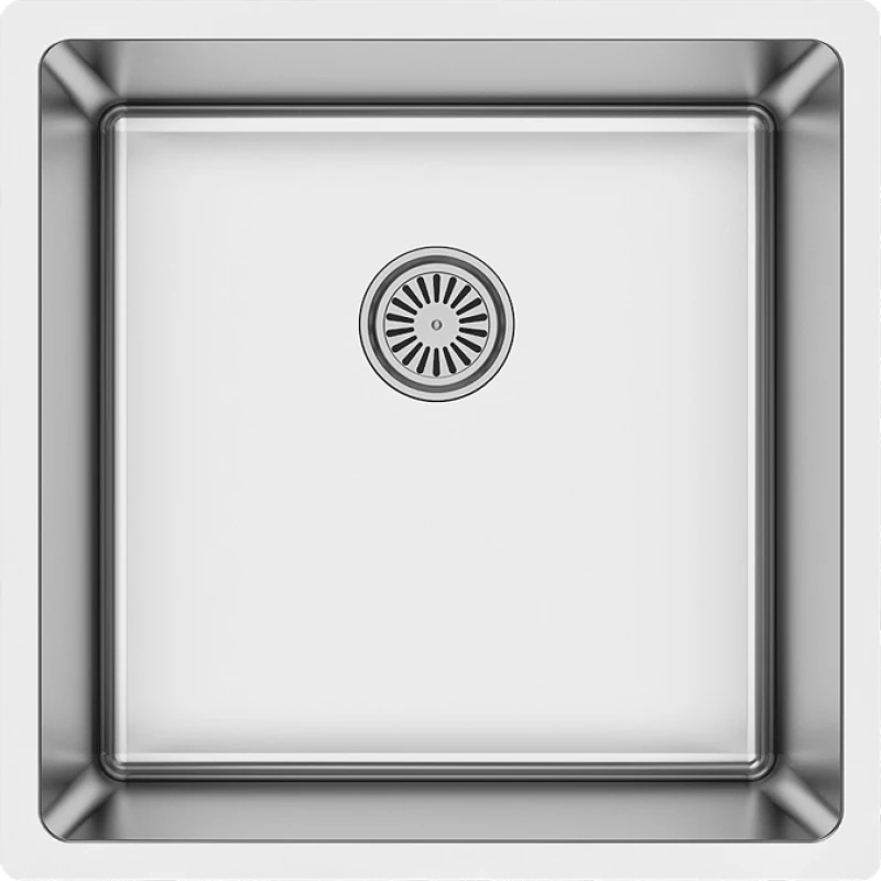 Excel Victoria 720MAS354 Υποκαθήμενος Νεροχύτης 44x44cm Inox Σατινέ