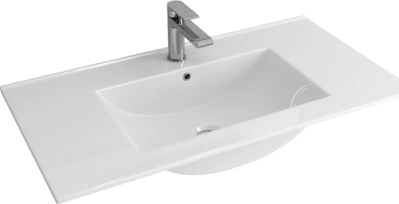 Karag LT7506-100 Ένθετος Νιπτήρας Πορσελάνης 101x47cm Λευκός