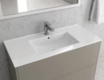Karag LT7506-100 Ένθετος Νιπτήρας Πορσελάνης 101x47cm Λευκός