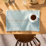 Gofis Home Chrochet Σουπλά Υφασμάτινο Σιέλ 50x32cm Σετ 2τμχ