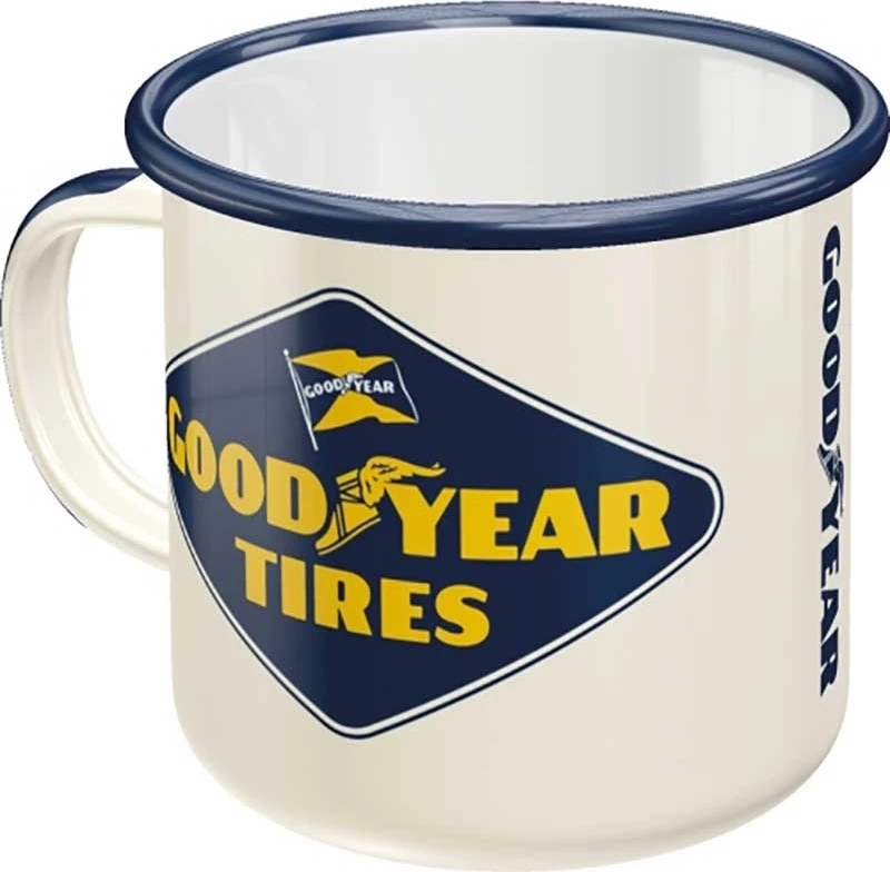 Nostalgic Art Goodyear Κούπα Εμαγιέ Λευκή 250ml