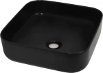 vidaXL 142733 Επικαθήμενος Νιπτήρας Κεραμικός 38x38cm Μαύρος
