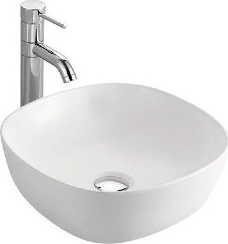 A420 Επικαθήμενος Νιπτήρας Πορσελάνης 41x41cm Λευκός
