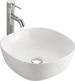 A420 Επικαθήμενος Νιπτήρας Πορσελάνης 41x41cm Λευκός