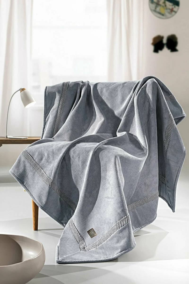 Guy Laroche Ριχτάρι Τετραθέσιου Καναπέ Rubicon 170x350cm Silver