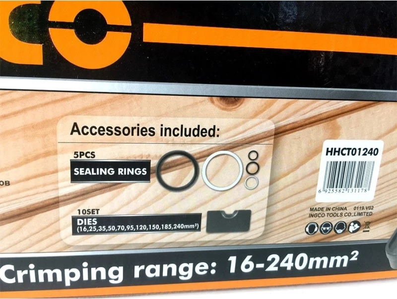 Ingco 70kΝ Πρέσα Ακροδεκτών Υδραυλική 480mm