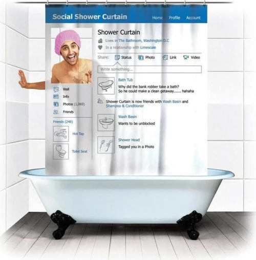 Κουρτίνα Μπάνιου 180x180 Social Network